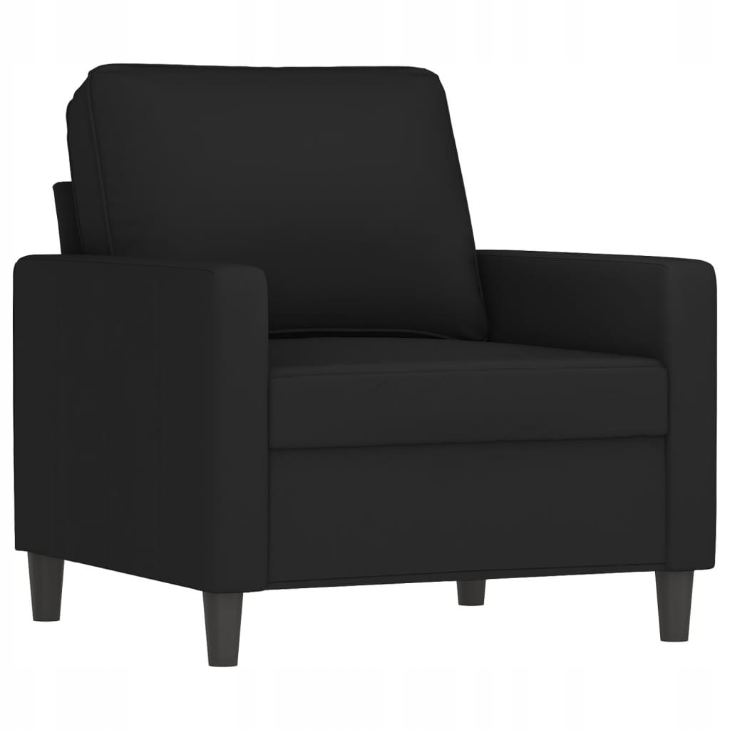 FOTEL CZARNY 60CM OBITY AKSAMITEM