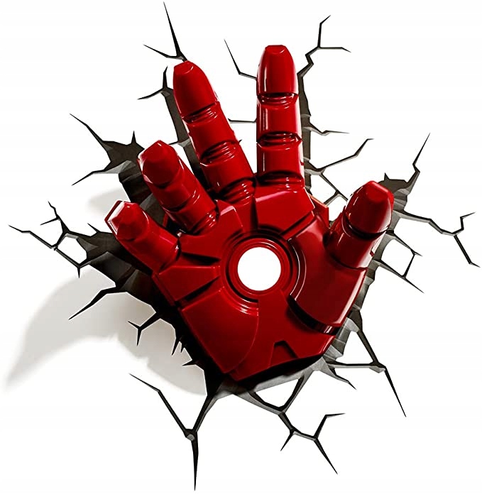 

Lampka Ścienna nocna Led 3D Marvel Iron Man ręka
