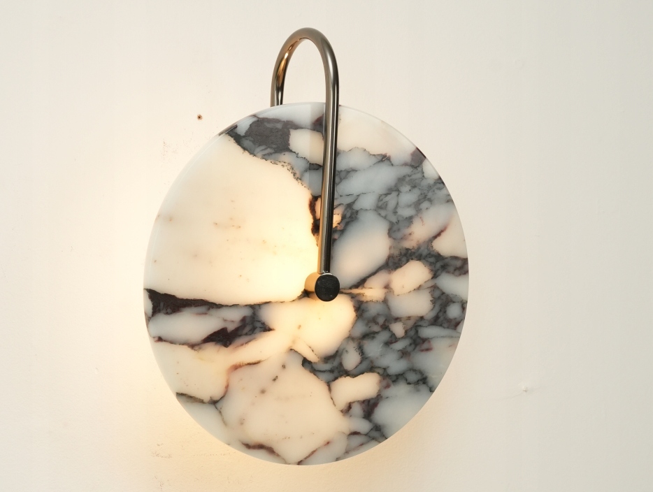 Strapatto nástenná lampa 30 cm okrúhla Led, moderný kamenný béžový
