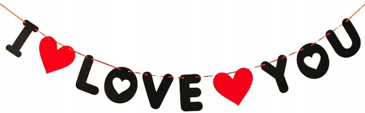 

Walentynkowa Girlanda Napis ''I Love You''