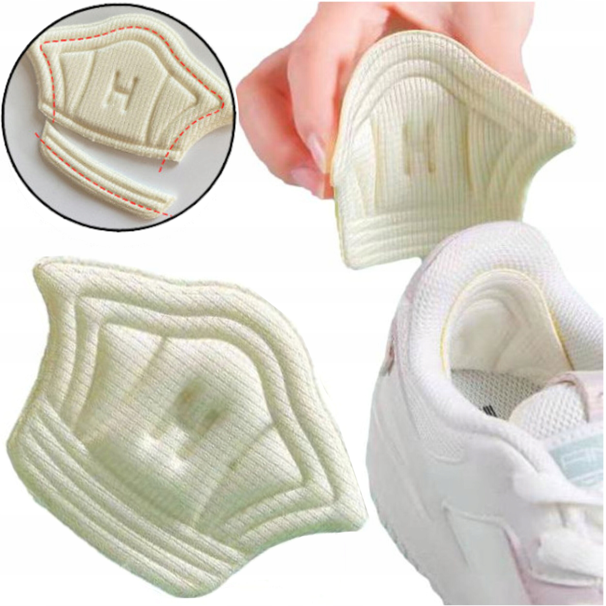 

Zapiętki Wklejane Piankowe Butów Obtarcia Pięty M