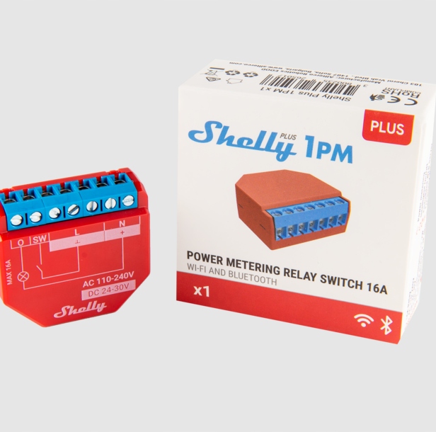 Shelly PLUS 1PM przekaźnik WIFI/BL z pomiarem mocy Komunikacja WiFi