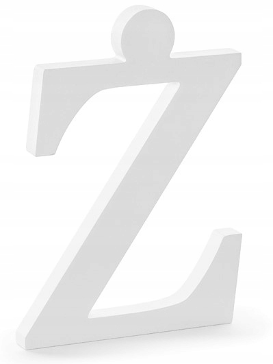 

Drewniana Litera Ż Stojąca Biała 3D-23CM Wesele