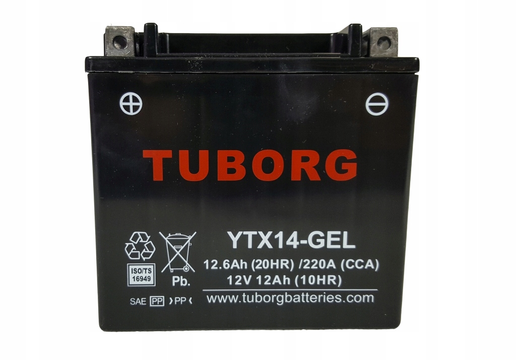 

Akumulator Tuborg YTX14-BS 12Ah 220A żelowy