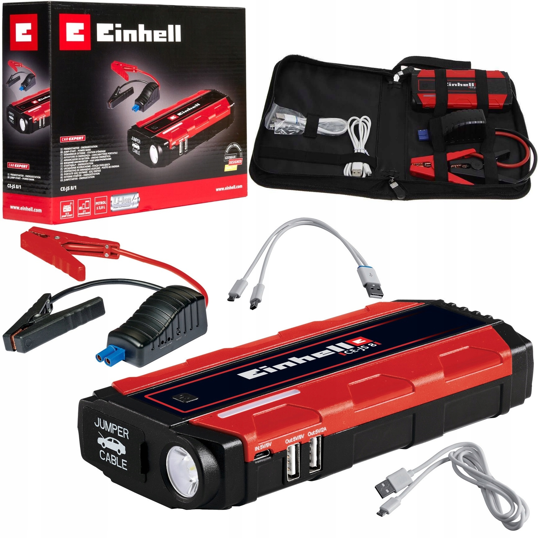 Einhell Štartovacie Zariadenie Jump Starter Power Bank Ce-js 8/1 1091511