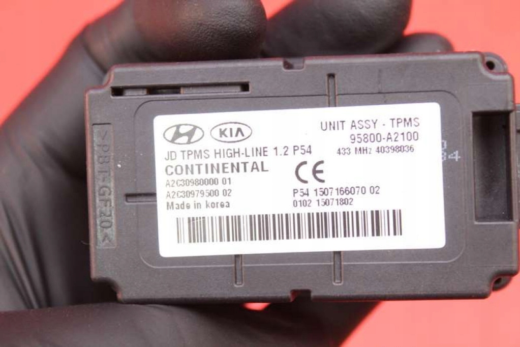control unit module TPMS 95800-A2100 KIA CEED 2 II 1.6 GDI 135 KM 15-18