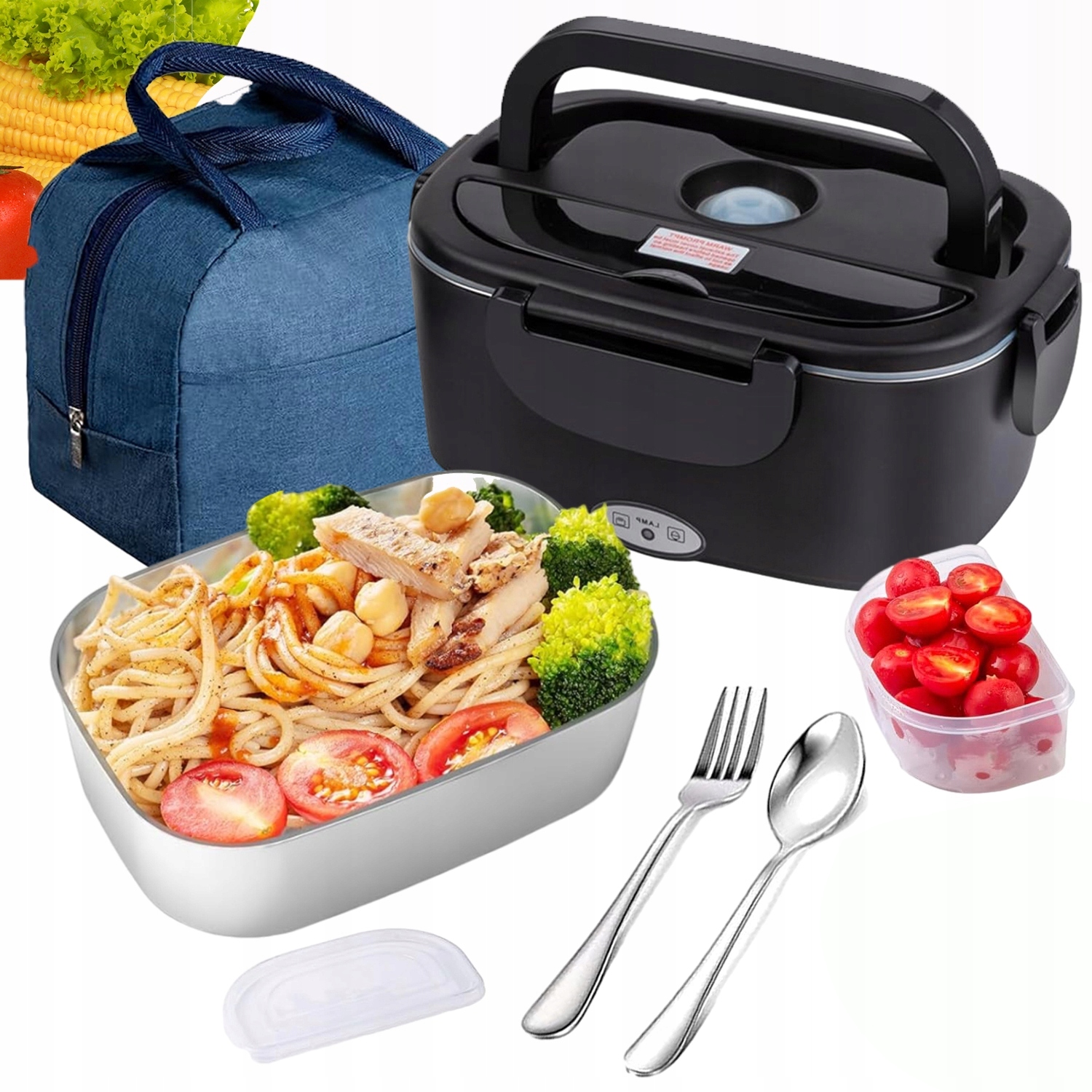 Elektryczny Lunch Box 1.5L Obiadowy Podgrzewacz Z Torbą Termoizolacyjną