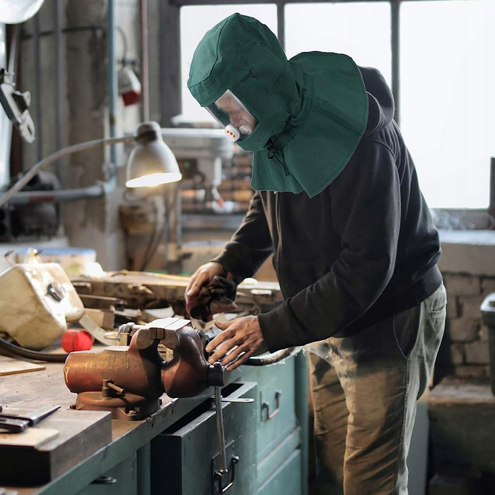 MASKA Z KASKIEM DO PIASKOWANIA PIASKARKA KASK Typ wyrobu medycznego wyposażenie wyrobu medycznego lub produkt niemający przewidzianego zastosowania medycznego