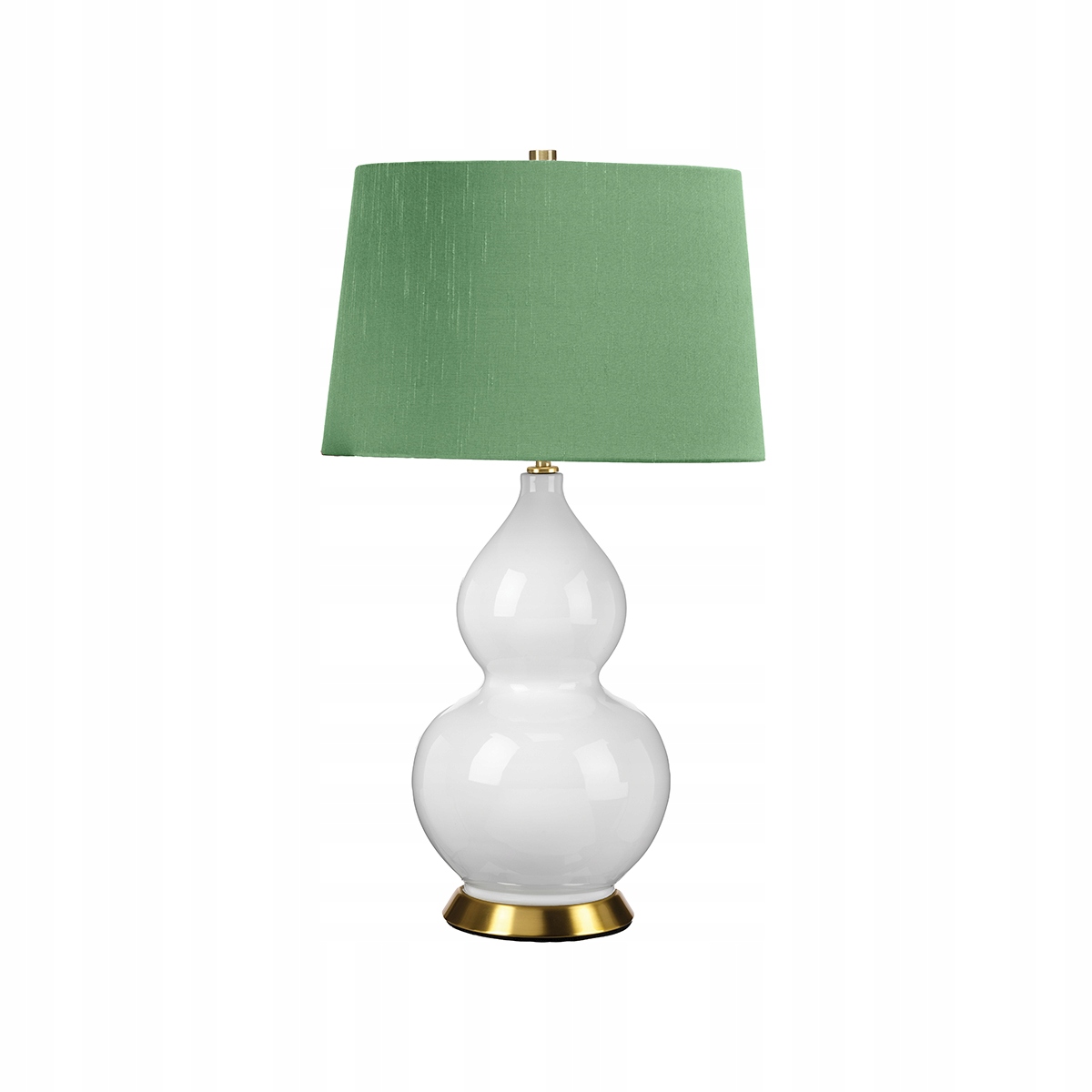 Keramická stolová lampa biela so zeleným tienidlom 64 cm do spálne Elstead