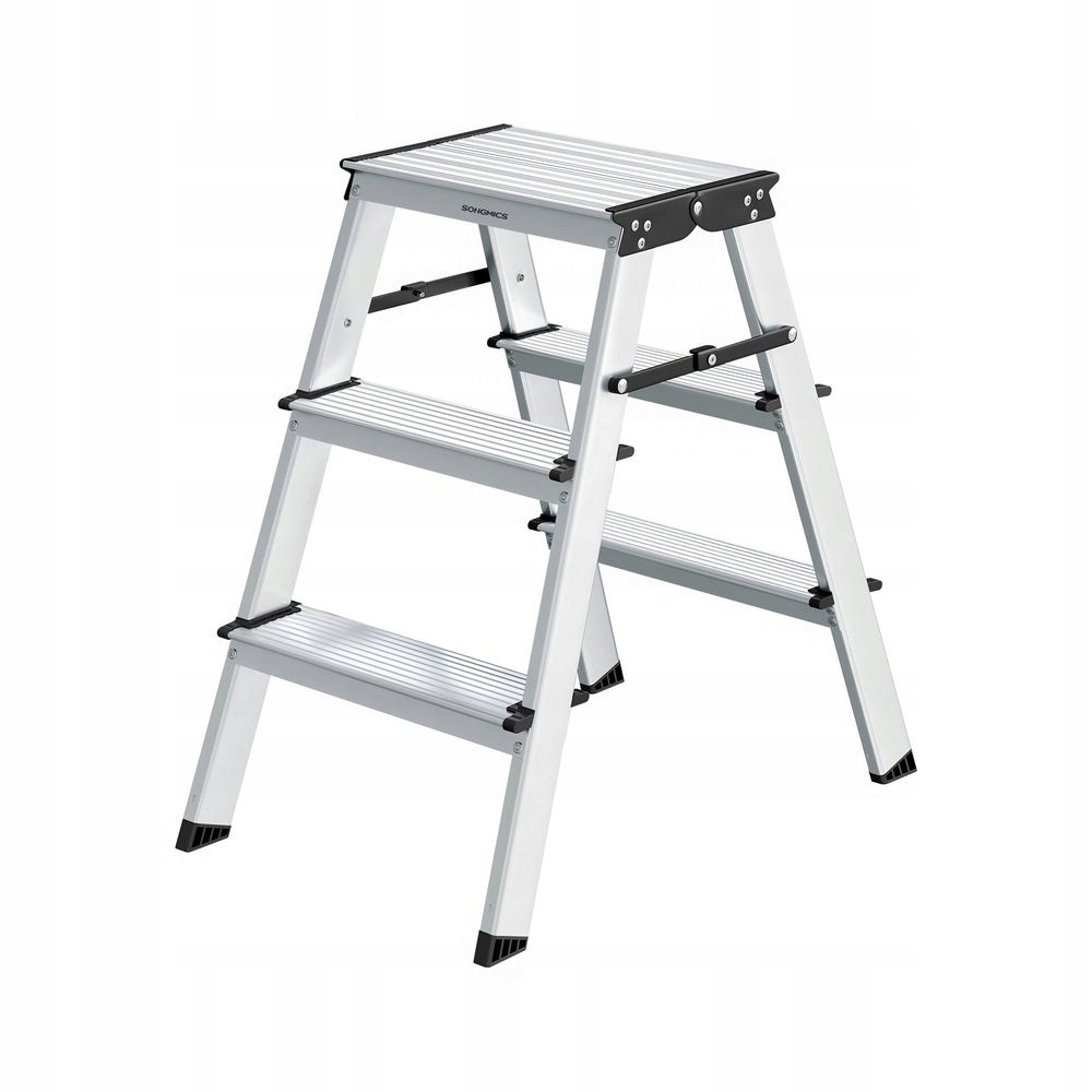 Žebřík 3 stupně Songmics, skládací, 150 kg, lehký, domácí