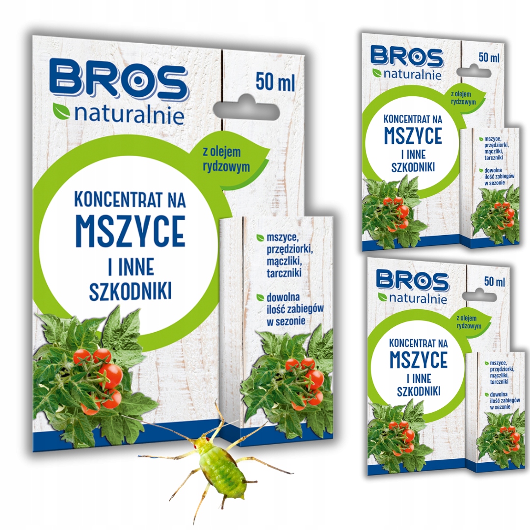 Koncentrat na mszyce i inne szkodniki Bros Naturalnie 50 ml x 3 opakowania