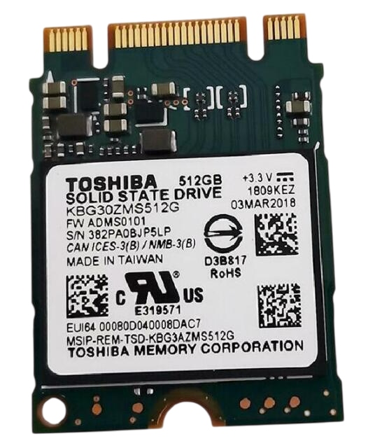 Kioxia Toshiba Bg3 Toshiba BG3 KBG30ZMV256G 256 GB NVMe 2280 80mm