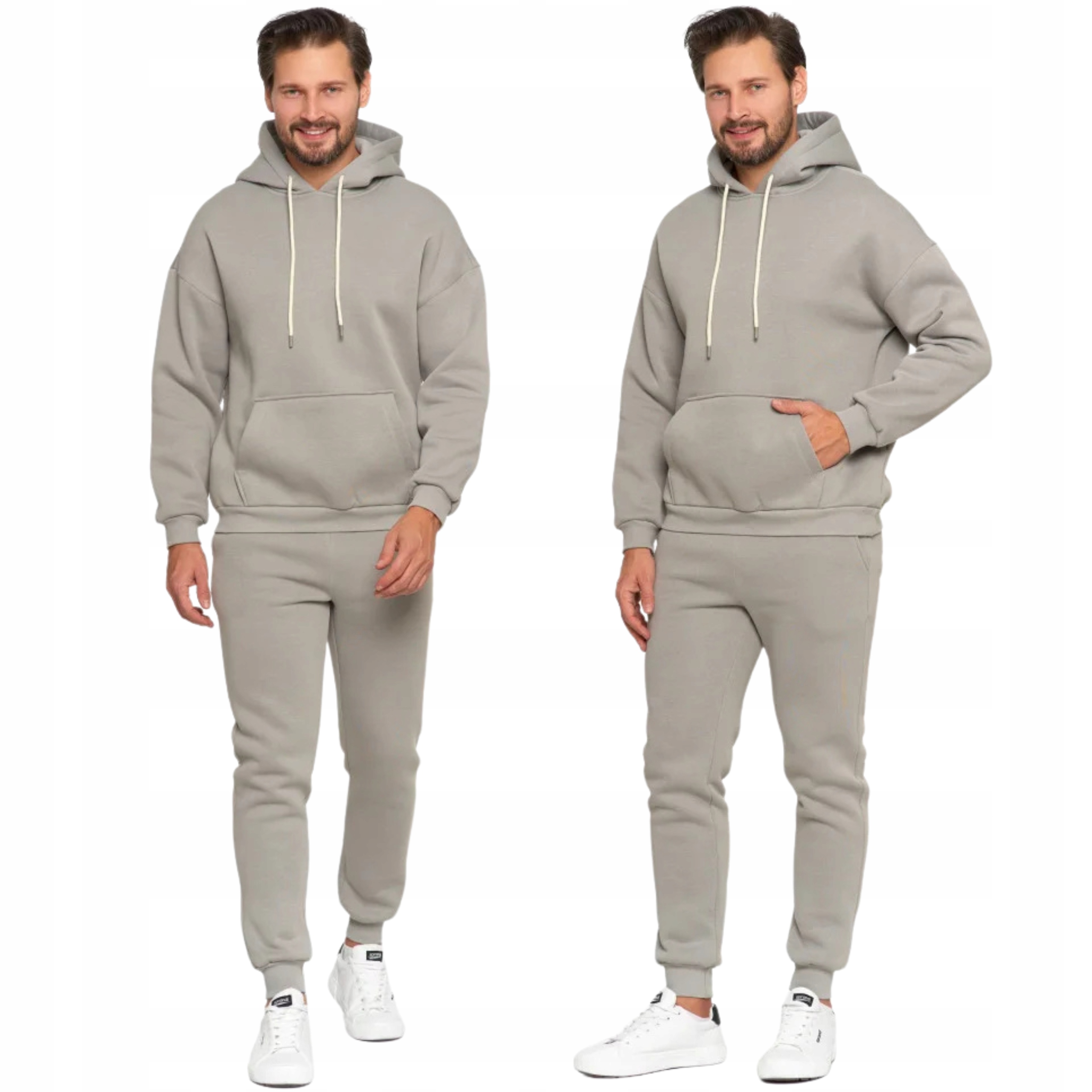 Pánský teplákový komplet Hladká mikina s kapucí a zateplené kalhoty Moraj 3XL