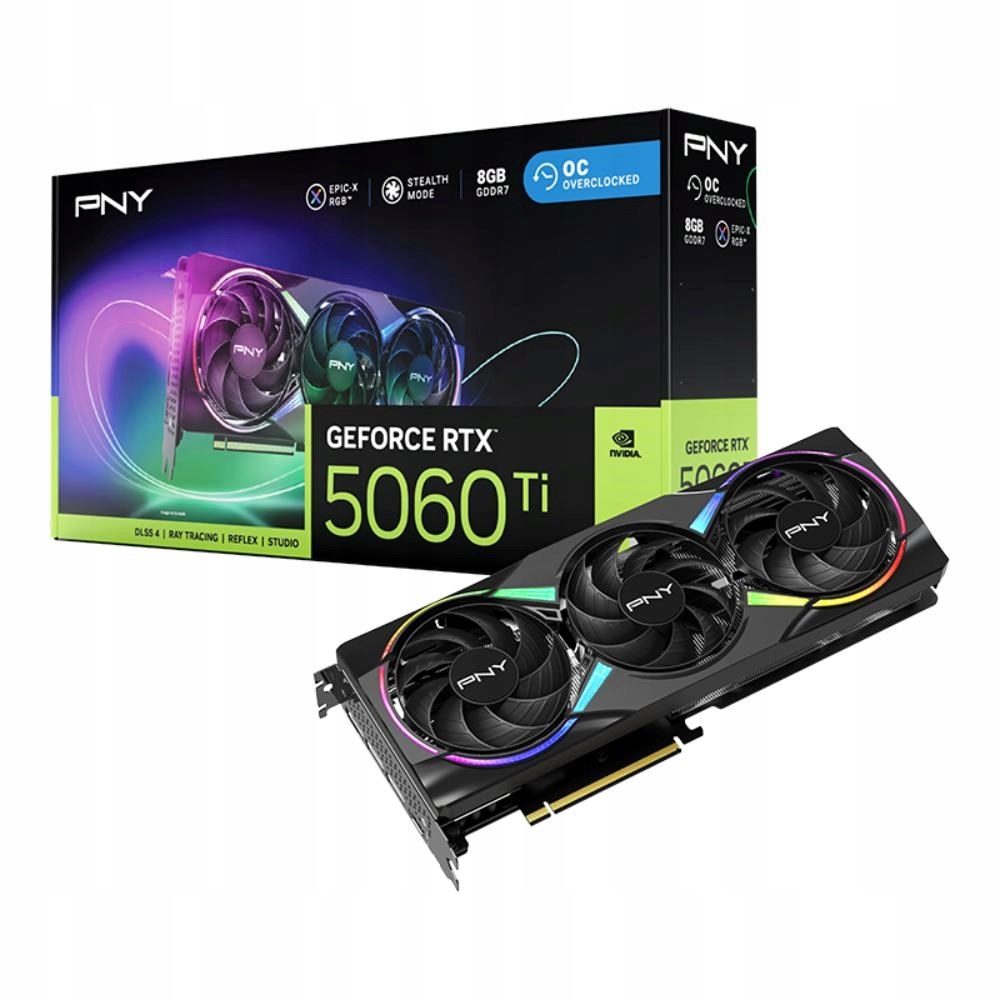Pny Vga Nvidia GeForce Rtx 5060 Ti 8GB Argb Triple Fan Oc, Rtx 5060 Ti…