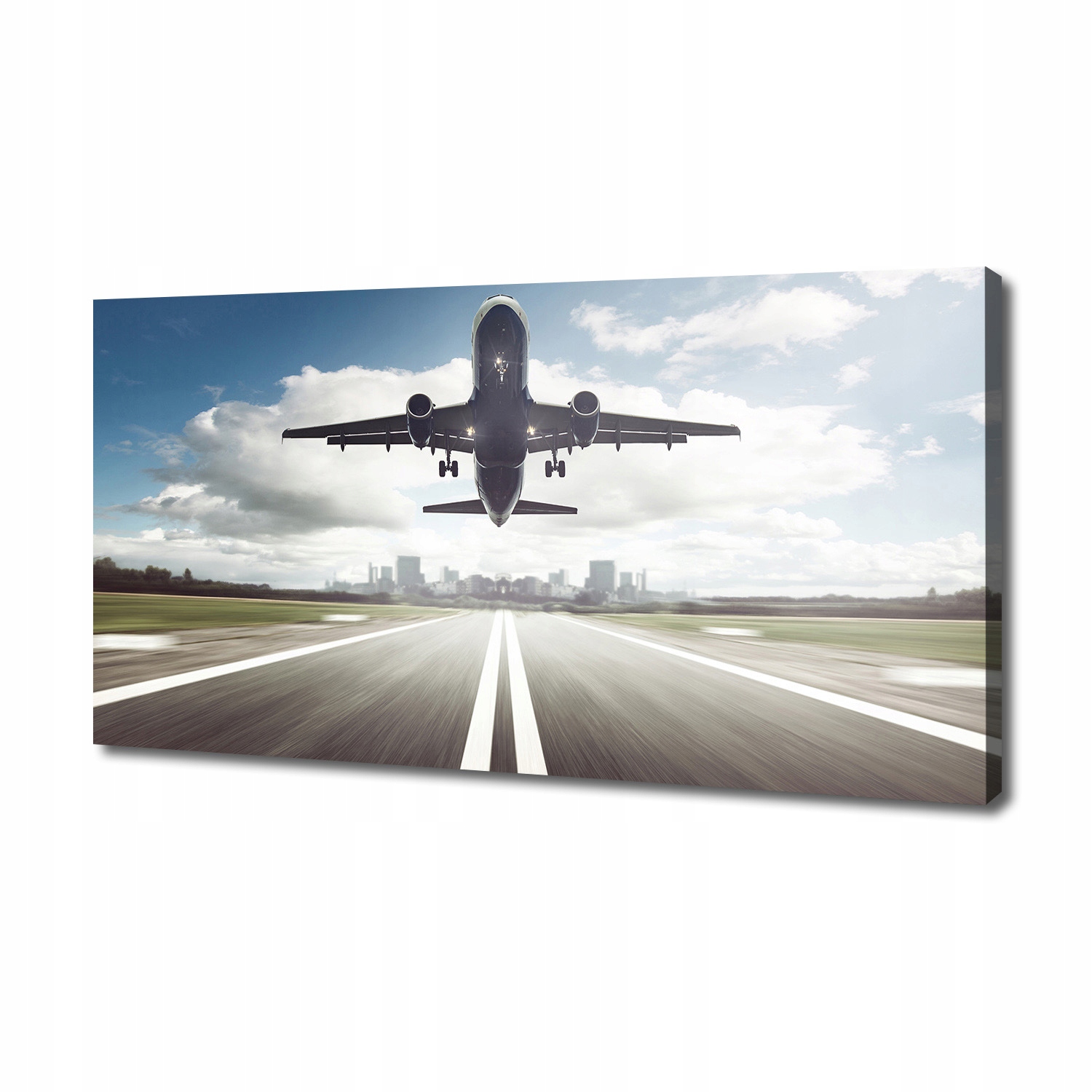 

Foto obraz na płótnie Startujący samolot 140x70 cm