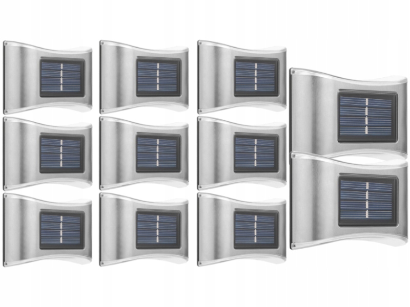 11 x Dekorativní Zahradní Lampa Solární Led Nástěnné Svítidlo Senzor Soumraku