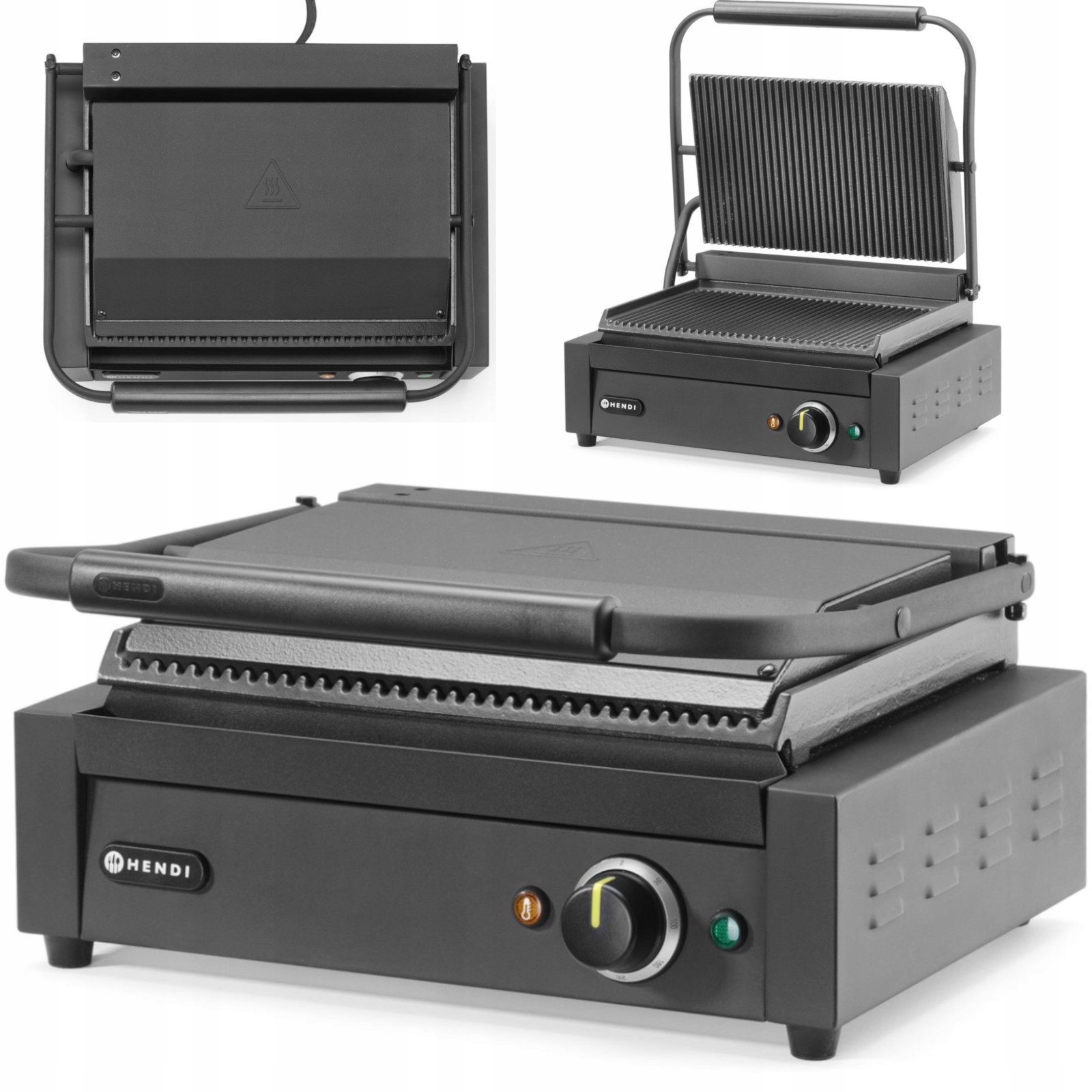 Elektrický Kontaktní Gril S Gastronomickou Rýhovanou Deskou 2200 W