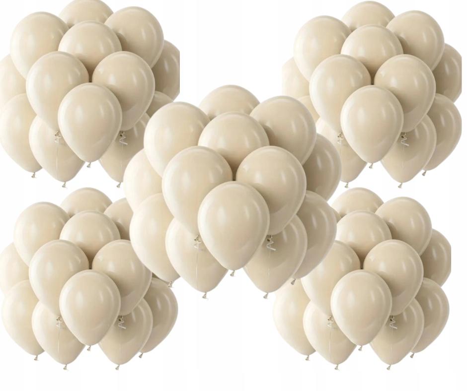 Balony beżowe boho pastel LATTE piaskowe 10'- 25cm- 50 szt
