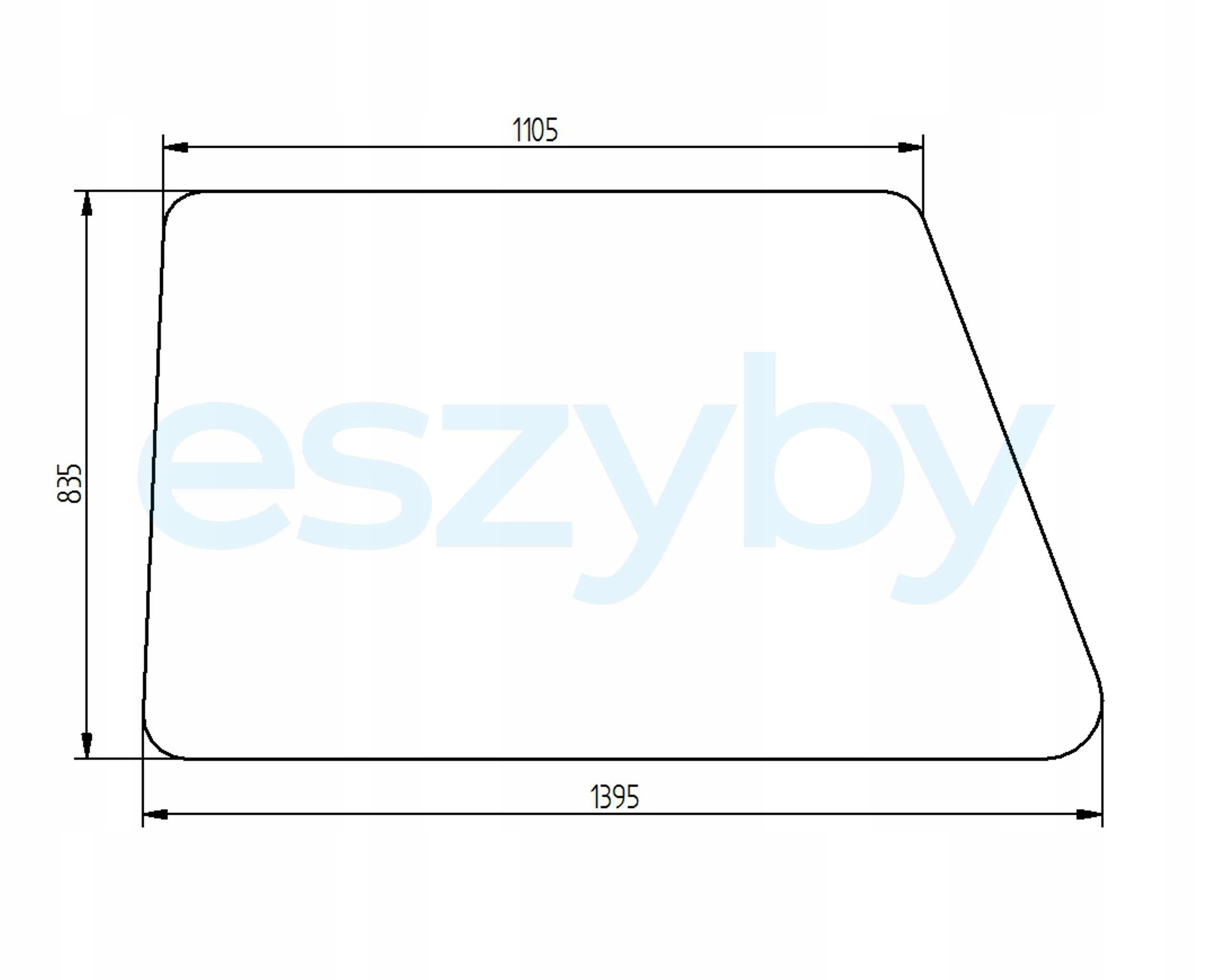 sklo teleskopický nakladač Cat TH63 boční 2034548