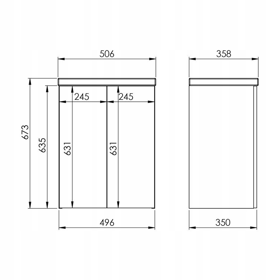 Set Kido 50 cm Elita (168096) Kolor frontów czarny