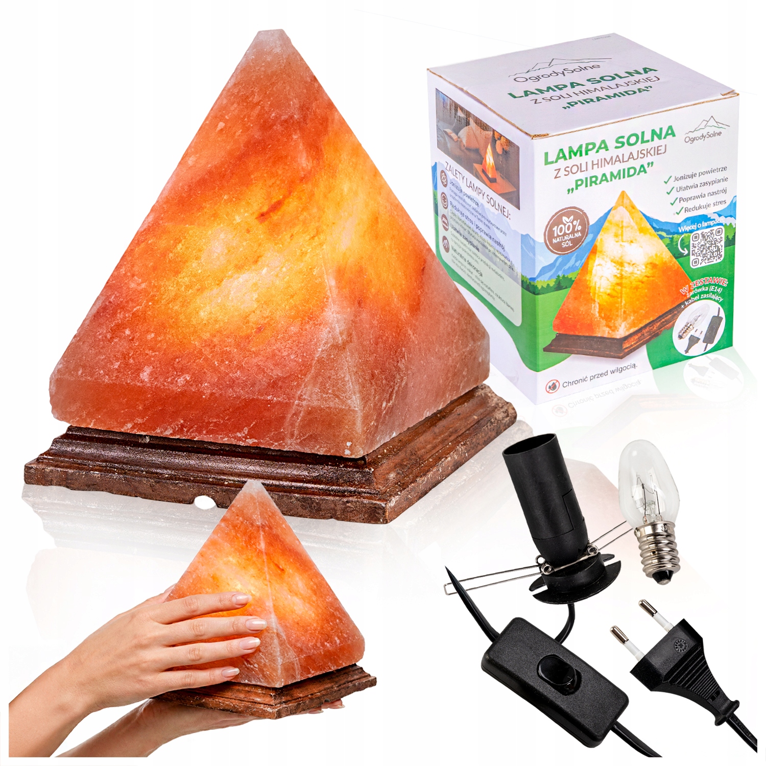 Ionizátor Solná Lampa Pyramida Z Himálajské Soli Do Ložnice Na Stůl