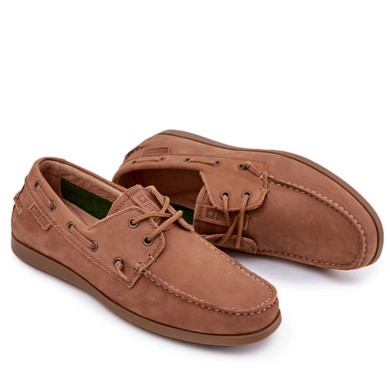 Pánské Mokasíny Z Přírodní Kůže Big Star RR174162 Hi Poly System Camel 41