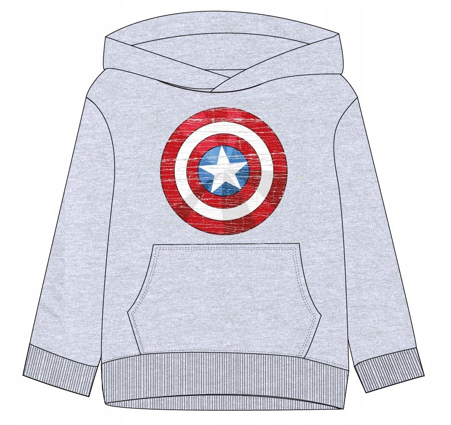 

bluza z kapturem Kapitan Ameryka kangurka 146/152