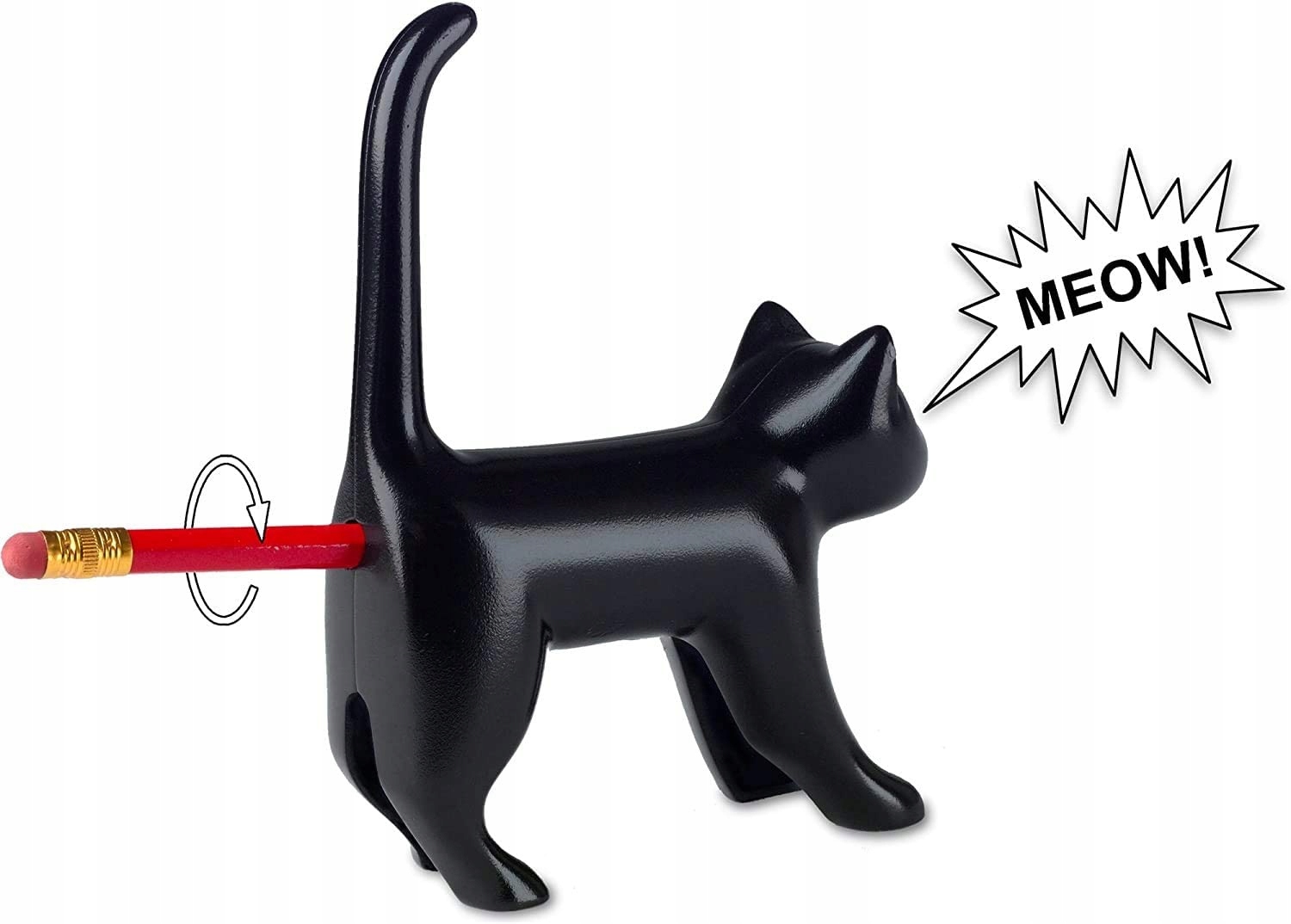 8 4-1 Temperówka Kot z Dwikami, Czarny, 1 Rodzaj manualna