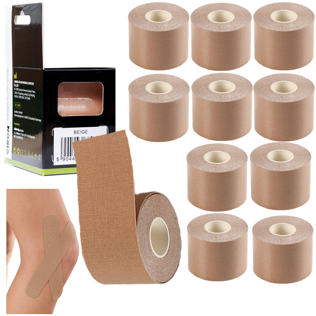 10x Tejpy Plastry kinesio kinesiotaping tape Ciron 5m Taśma kinezjologiczna