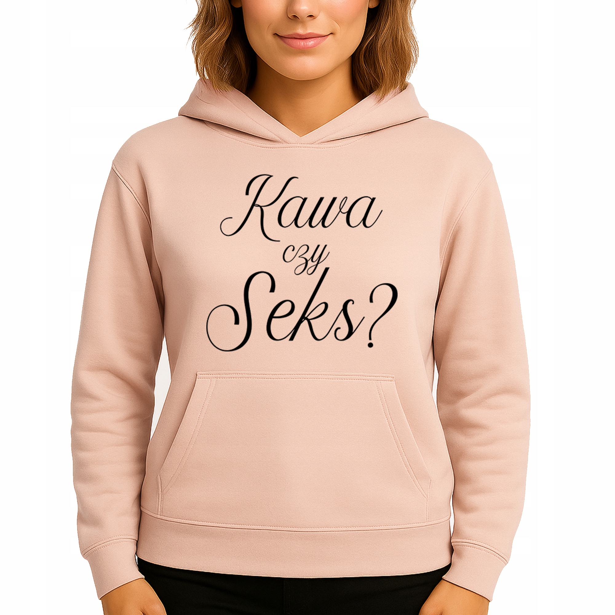 Mikina S Kapucí s kapucí Káva nebo sex? M