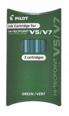

Wkłady naboje Pilot do V5 V7 zielone 3 szt.