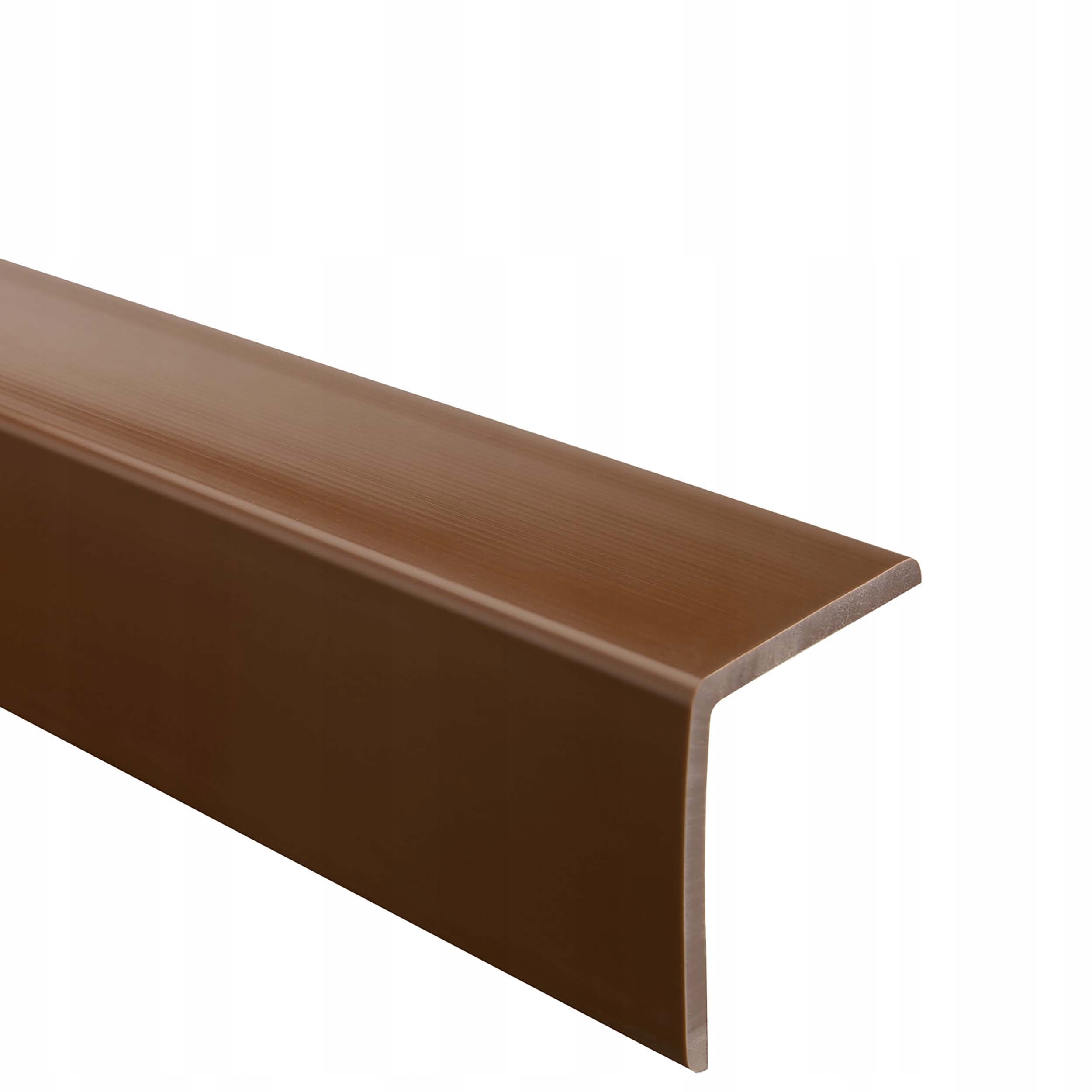 Pvc uholník, gumový uhlový profil, ochranný Pvc 40x40, hnedý, 100 cm