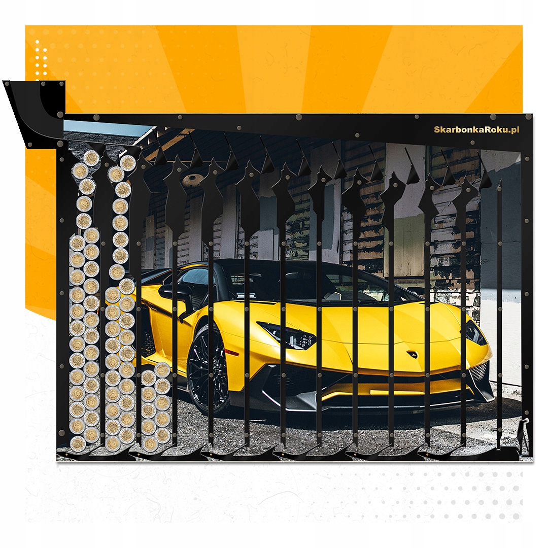 

z autem Lamborghini Skarbonka na 5