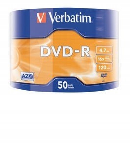 Verbatim Dvd-r 16x 4.7GB 50P Sp Matt Silver Wrap 4-Zdjęcie-0