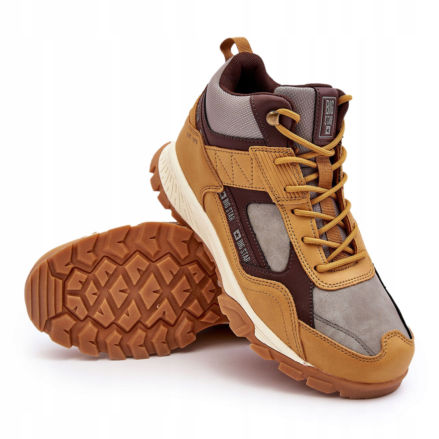 Buty Trekkingowe Męskie Ocieplane Sznurowane Big Star MM174162 Camel 45