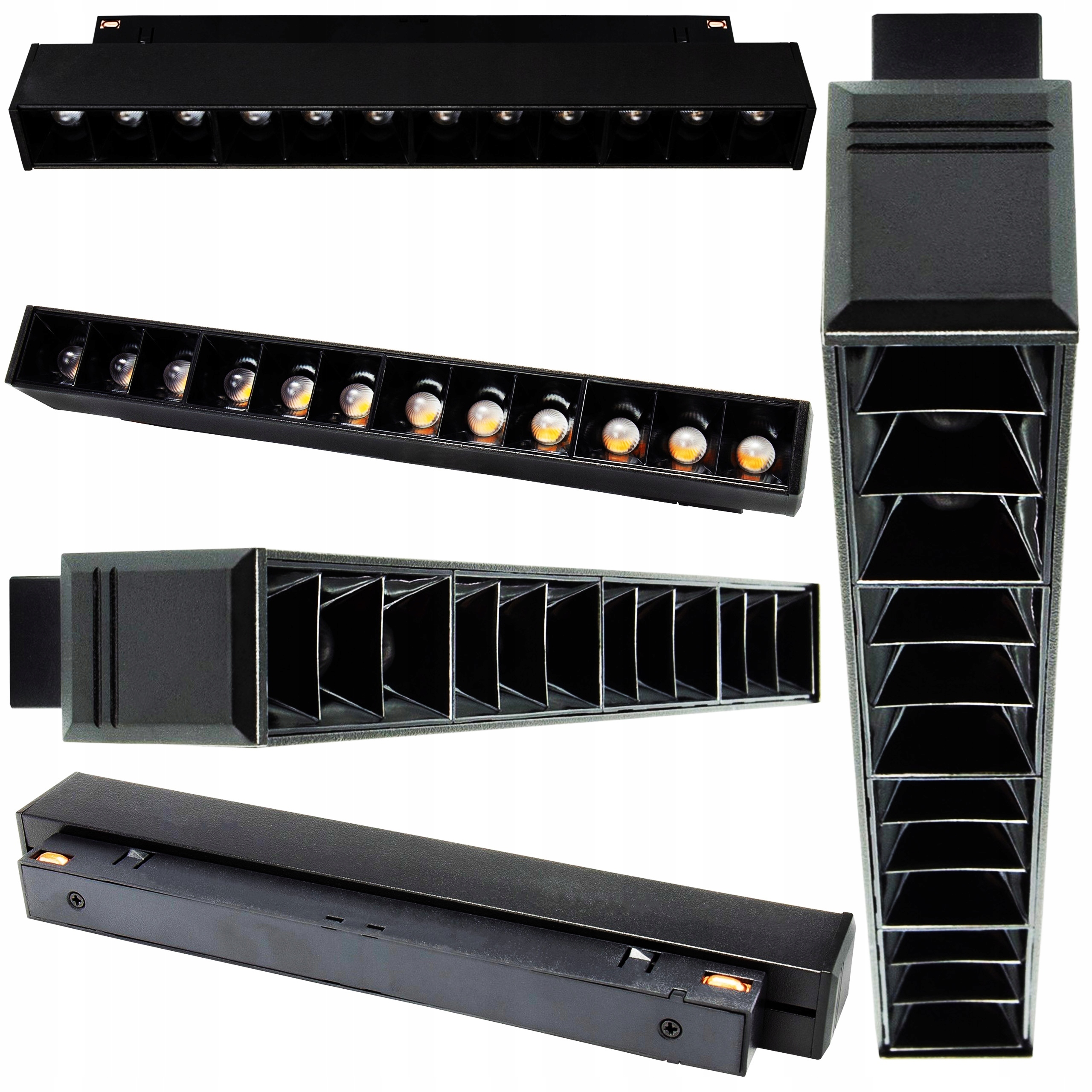 System Shift Grid S objímka na kolejnici 204x23x42 mm 12W 35st černá