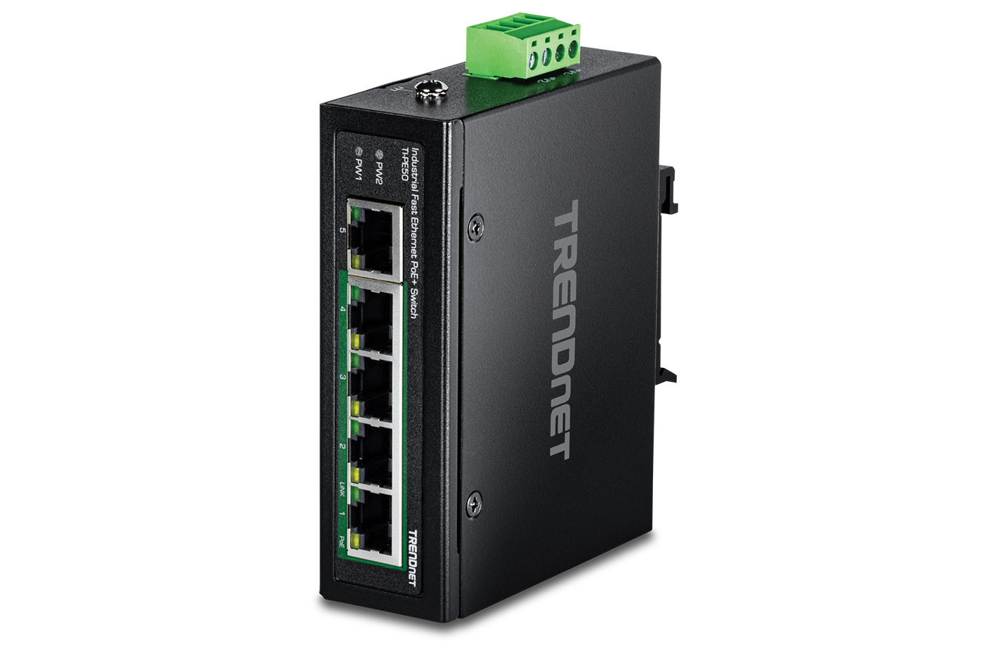 Trendnet Průmyslový ethernet přepínač 100Mb, 5 portů, 4x PoE+ (TI-PE50)
