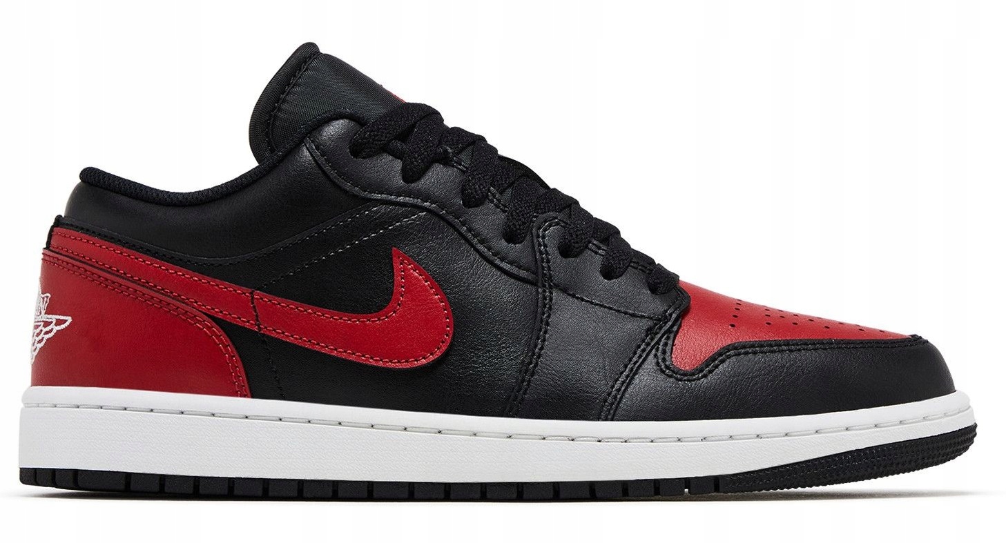 Nike Air Jordan 1 Low 553558-067 černá kožená klasika 44,5