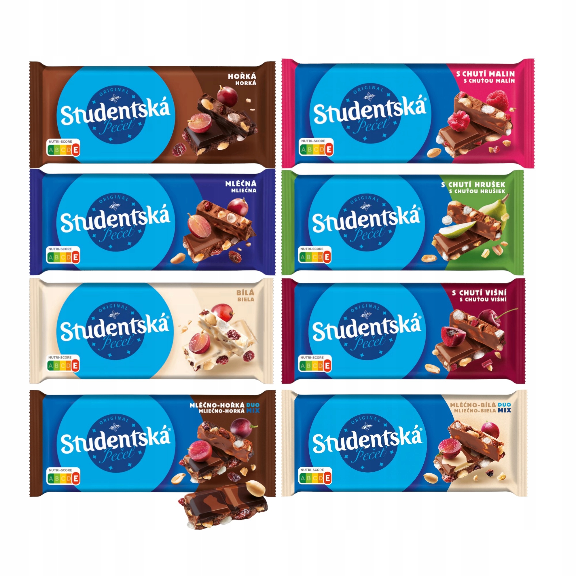 Czekolada Studentska MIX Smaków 8X170G