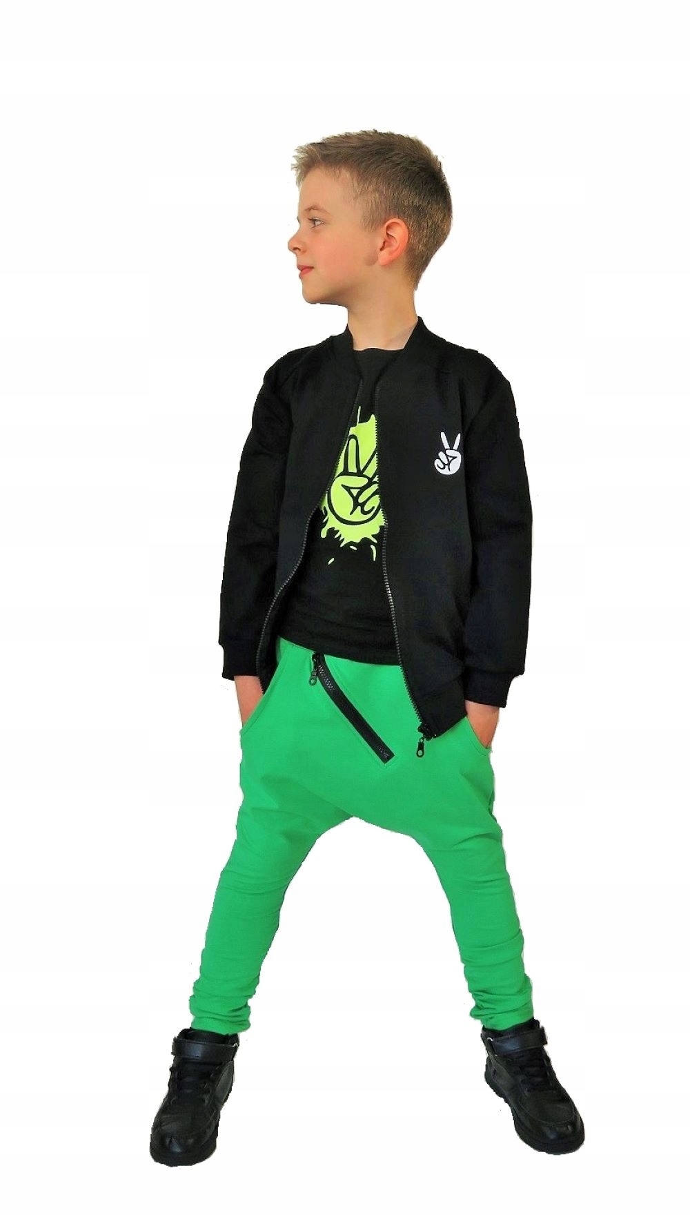 Spodnie baggy z zamkiem zielone Caramba Mamma 92