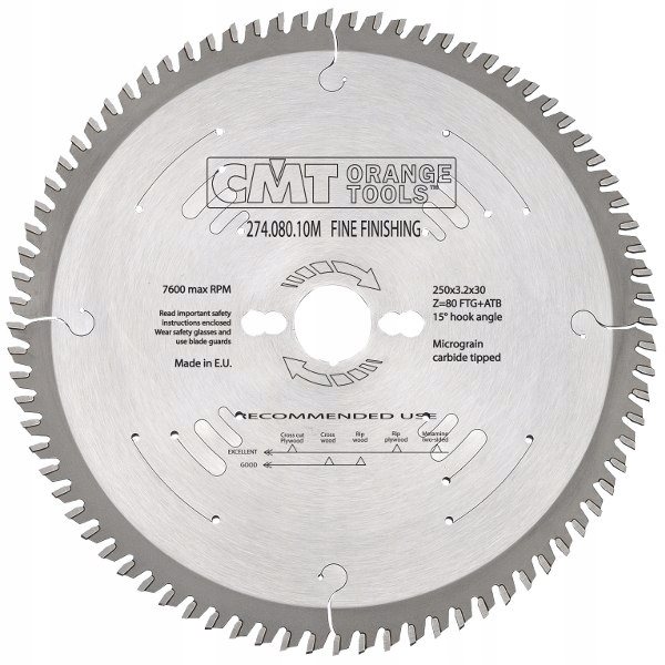 Cmt Pila Hm pro lamináty, Pvc, dýhy 300x30x100Z Perfect Finish