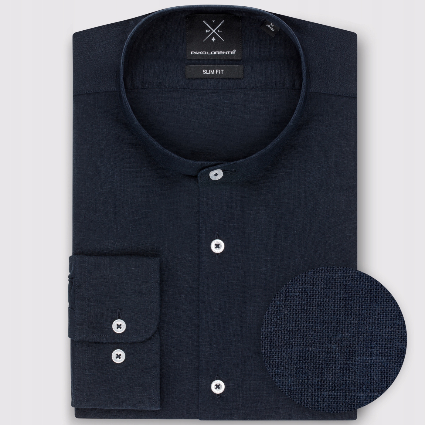 Tmavě modrá pánská košile se stojáčkem Pako Lorente vel XXL