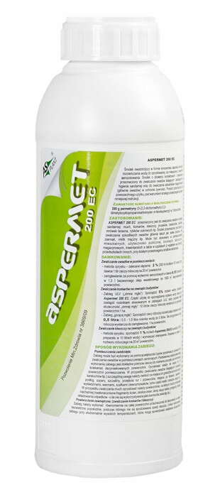 Aspermet 200EC Preparat Koncentrat Płyn na komary i kleszcze 1L Asplant