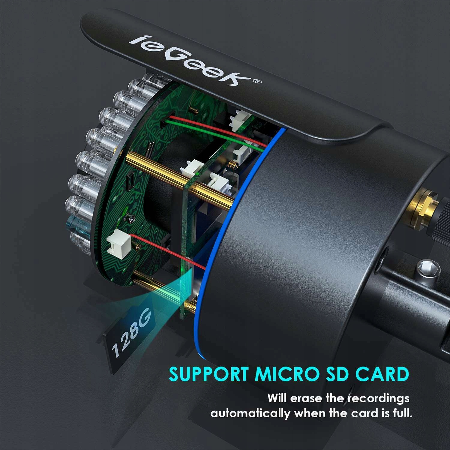 3X KAMERA ZEWNĘTRZNA MONITORING 1080 HD IP66 WIFI Waga produktu 650 g