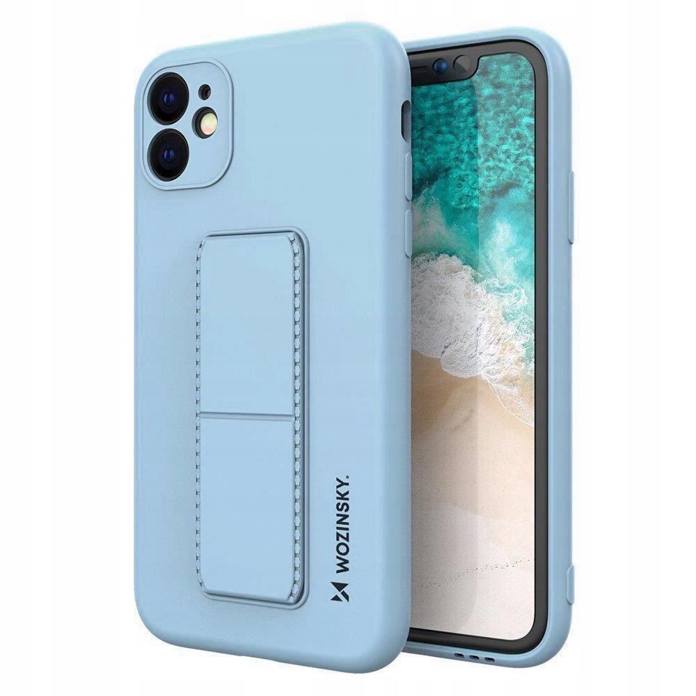 Wozinsky Kickstand Case silikonowe etui z podstawką iPhone 12 mini jasnonie