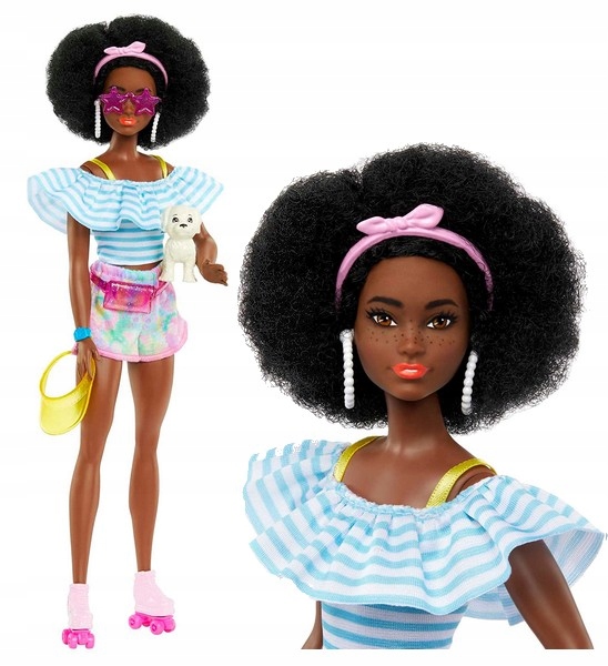 BARBIE GÖRKORCSOLYA JÁTÉKBABA + KIEGÉSZÍTŐK HPL77