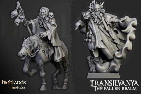 Highlands Miniatures Necromancer, undead lord or fantasy oldhammer hero on