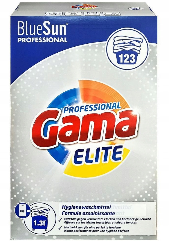 Levně Gama Elite Prášek na praní 123 Praní 8 kg