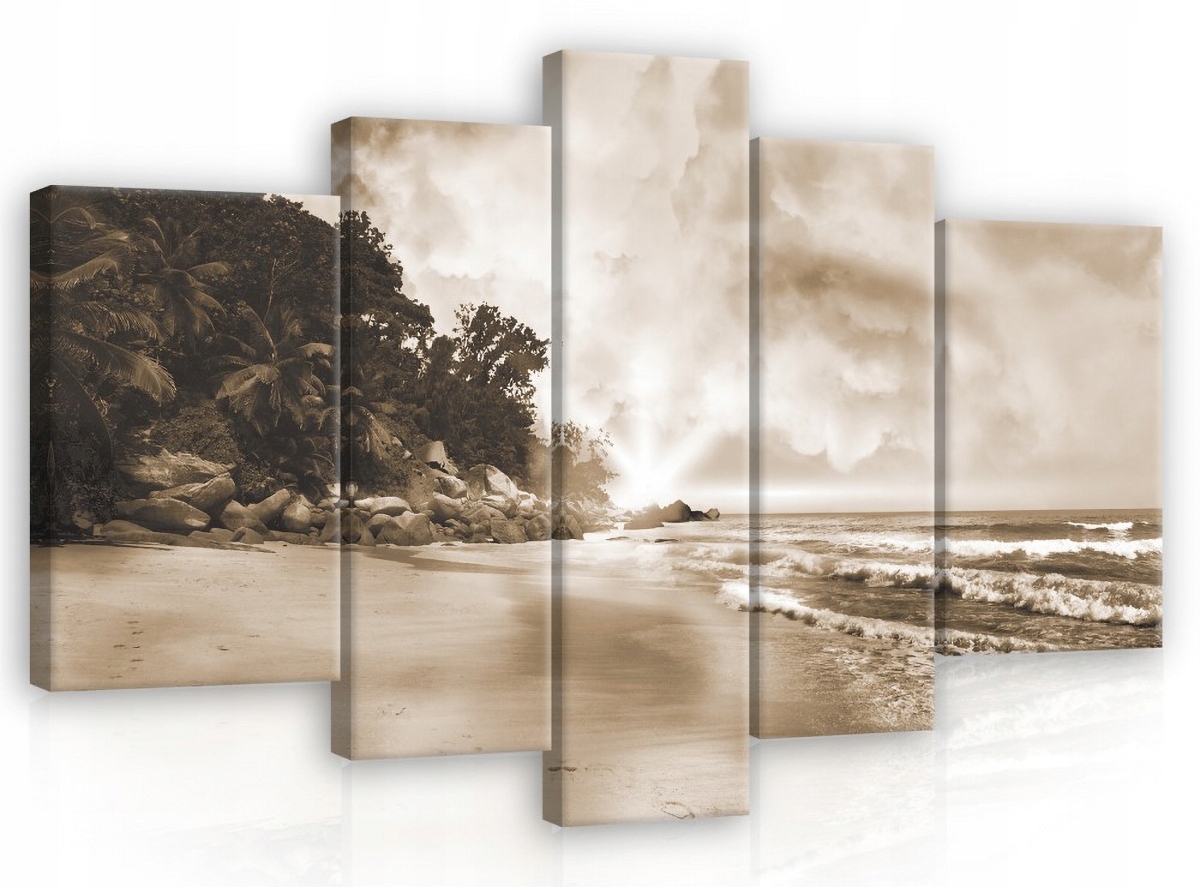 Obraz Na Plátně Canvas 170x100 Pláž Palmy Slunce