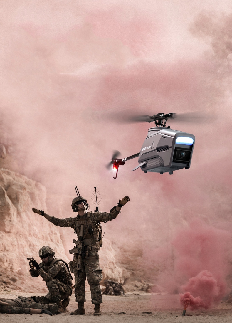 8K bez lotki zdalnie sterowany helikopter mini dron z lotu ptaka Black Bee Marka bez marki